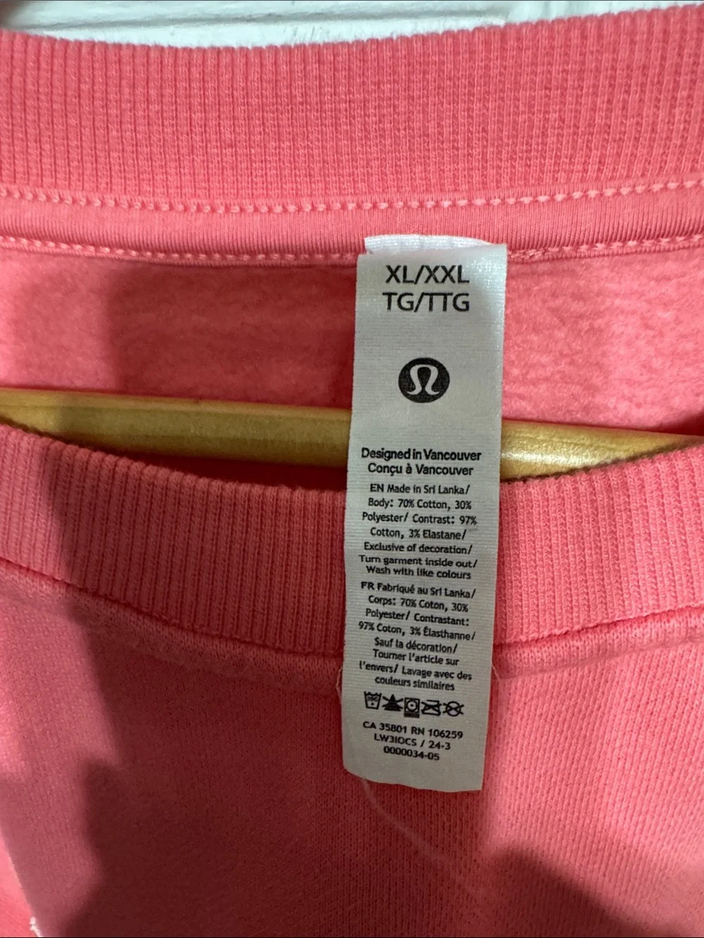 lululemon athletica Pink Coral Pullover Crewneck Sweatshirt - Picture 2 of 7
